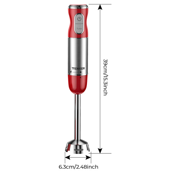 450W Immersion Blender 5 in 1 Electric Hand Blender,30 Speed Mode with Mixing Beaker,Chopper,Whisk and Milk Frother For Baby Food