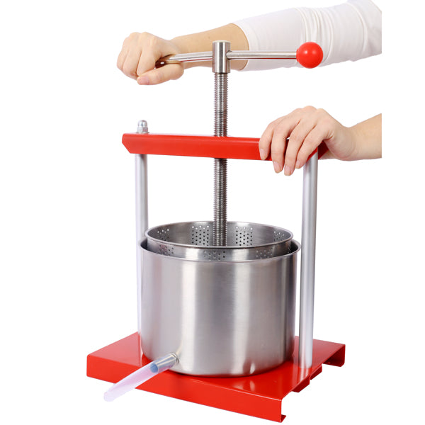 0.53 Gallon Stainless Steel Fruit Wine Manual Press