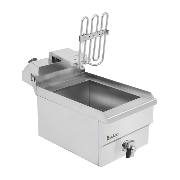Standard EH101V, 1700W 12.5quart/11.8L electric fryer silver stainless steel single tank/timing/temperature control/ETL power cord