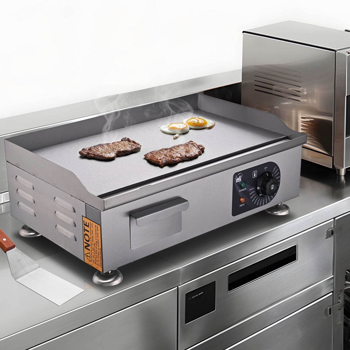 Electric Griddle with Lid Flat Top Grill 22in 3000W