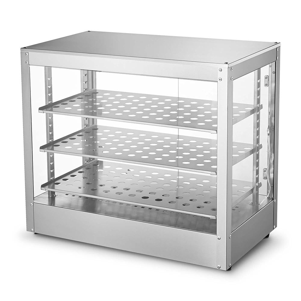 Pizza Food Warmer Commercial Countertop Display Case 3-Tier 27x15x24