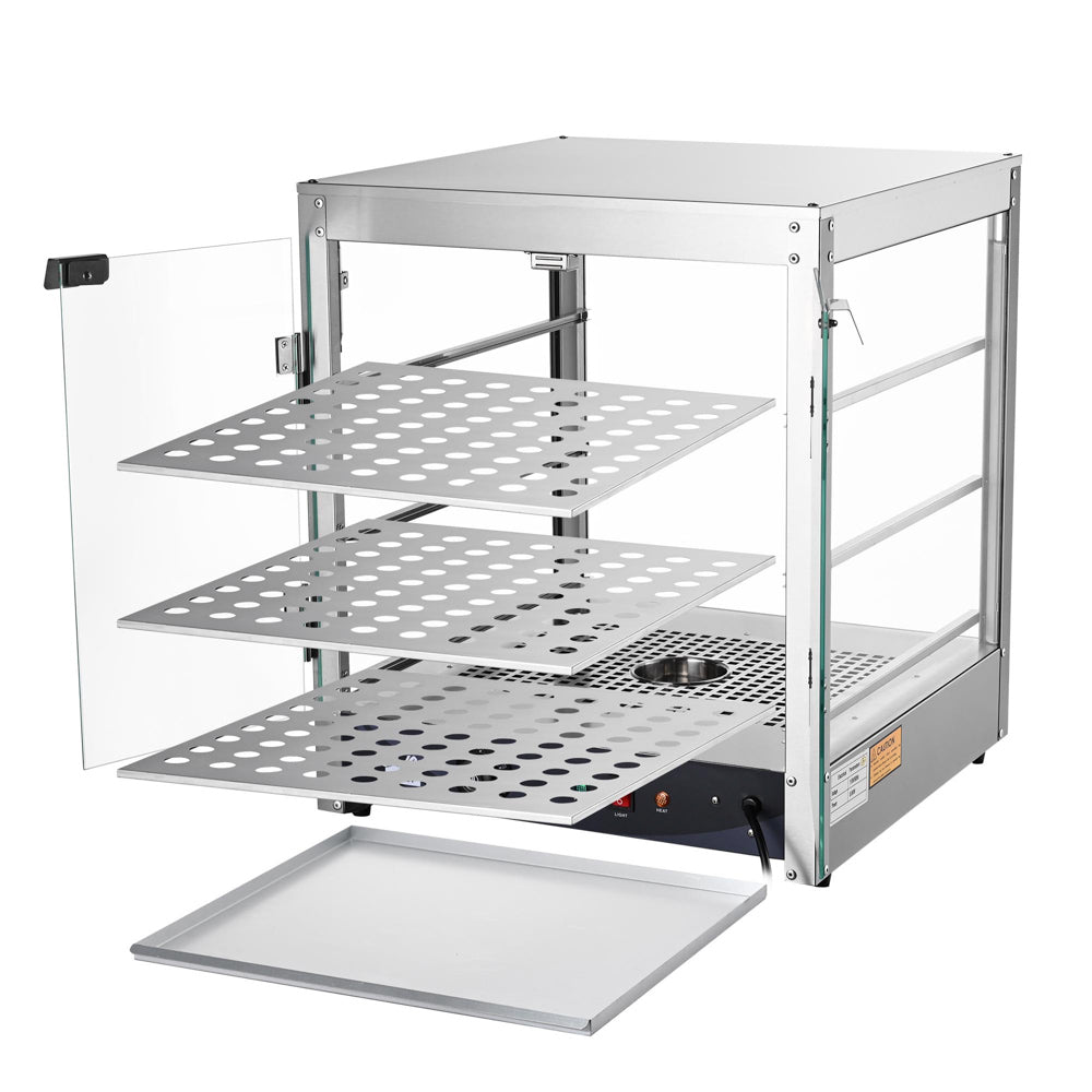 Pizza Food Warmer Commercial Countertop Display Case 3 Tier