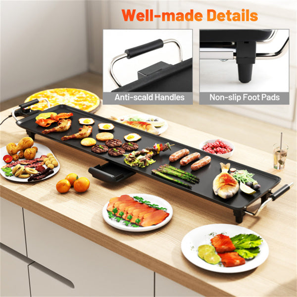 35" Extra-Large Electric Griddle with Adjustable Temperature