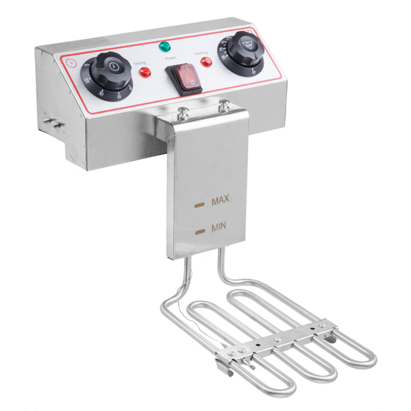 Standard EH101V, 1700W 12.5quart/11.8L electric fryer silver stainless steel single tank/timing/temperature control/ETL power cord