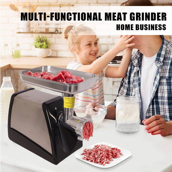 Meat grinder and sausage stuffer, 570 W, stainless steel