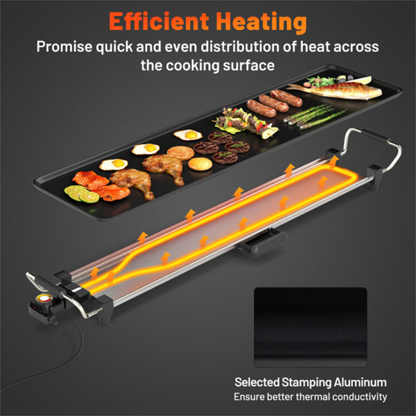 35" Extra-Large Electric Griddle with Adjustable Temperature