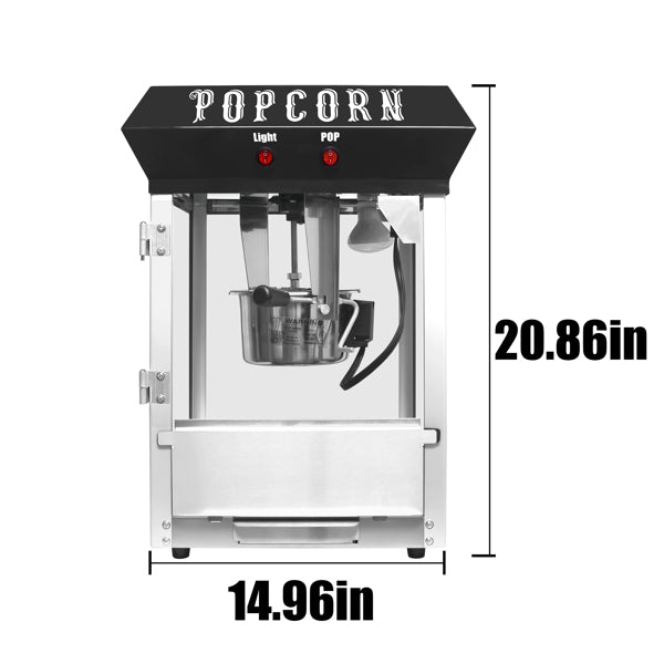 Pub Style Popcorn Maker, 4 Ounce Popcorn Maker, Black