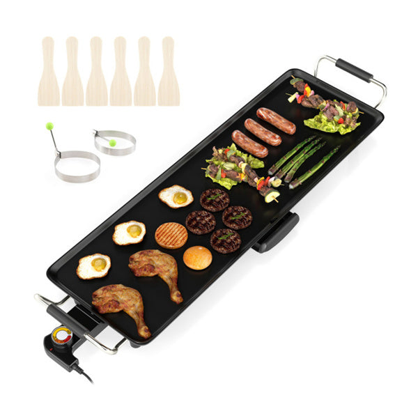 27-inch large electric grill with adjustable temperature
