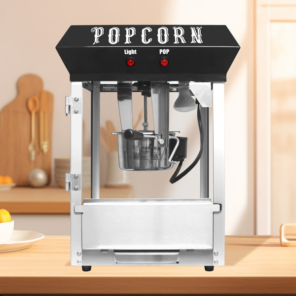 Pub Style Popcorn Maker, 4 Ounce Popcorn Maker, Black