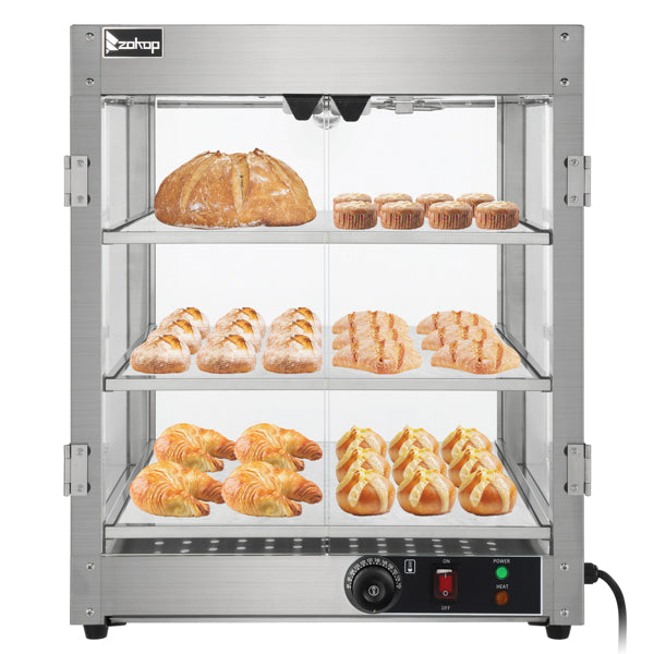 NB-03 Commercial Food Warmer Display Cabinet – 3-Tier