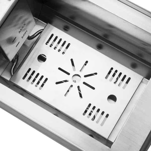 Standard EH101V, 1700W 12.5quart/11.8L electric fryer silver stainless steel single tank/timing/temperature control/ETL power cord
