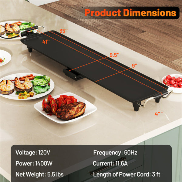 35" Extra-Large Electric Griddle with Adjustable Temperature
